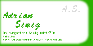 adrian simig business card